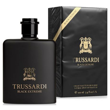 Туалетная вода Trussardi Black Extreme, 100 мл, мужская