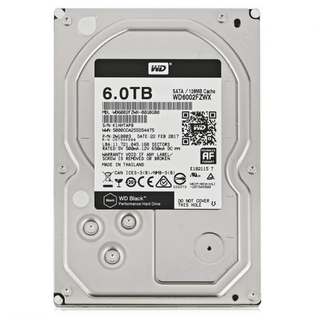 жесткий диск HDD 6ТБ, Western Digital Black, WD6002FZWX