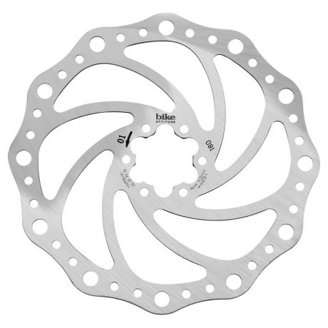 Ротор Bike Attitude, 180 мм,нерж сталь,черный