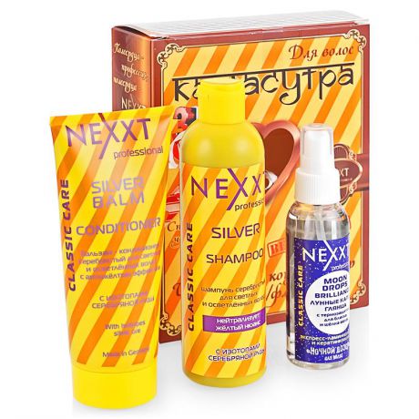 Набор для волос Nexxt для светлых и осветленных: шампунь, 250 мл + бальзам, 250 мл + капли-блеск Ночной дозор, 100мл Nexxt