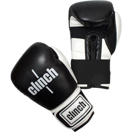 Перчатки боксерские Clinch Punch черно-белые (10 унций), C131