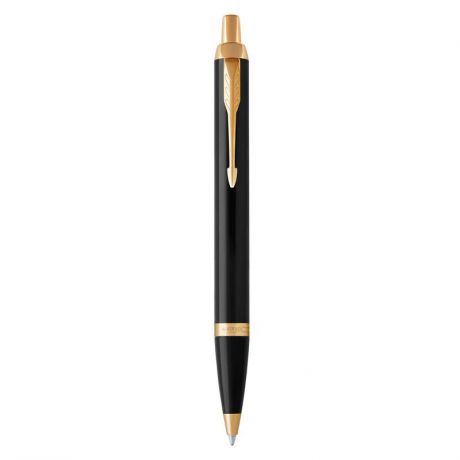 ручка шариковая Parker "IM Core Black GT", 0,7 мм, синяя, корпус черный/золото