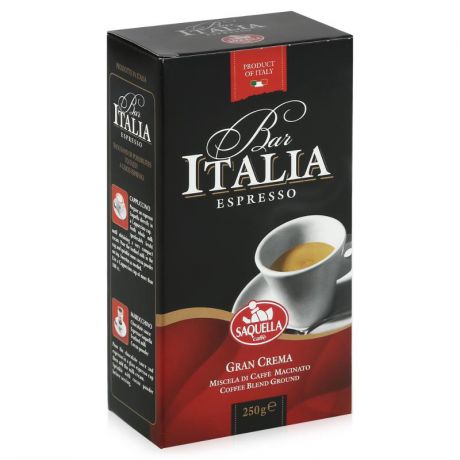 кофе молотый SAQUELLA BAR ITALIA GRAN CREMA