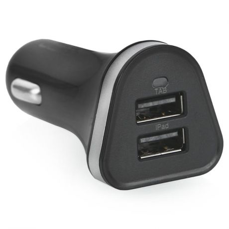 Автомобильное зарядное устройство Qumo 3А, кабель 8 pin Lightning, для Apple iPhone/iPad, черный