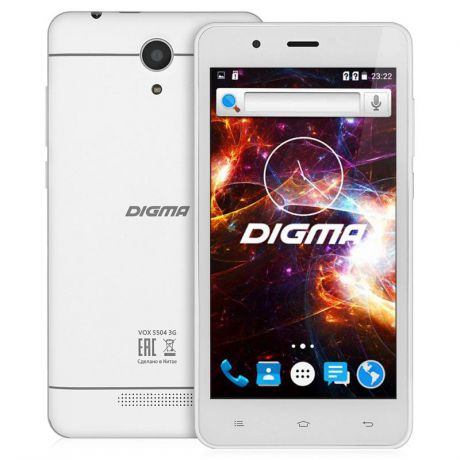 Смартфон Digma VOX S504 3G White, белый