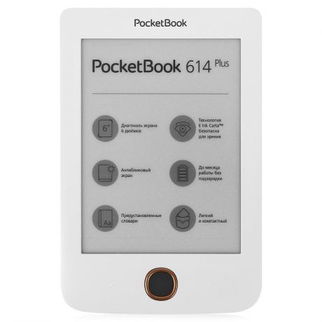 Электронная книга PocketBook 614 Plus 6" 8Gb белая