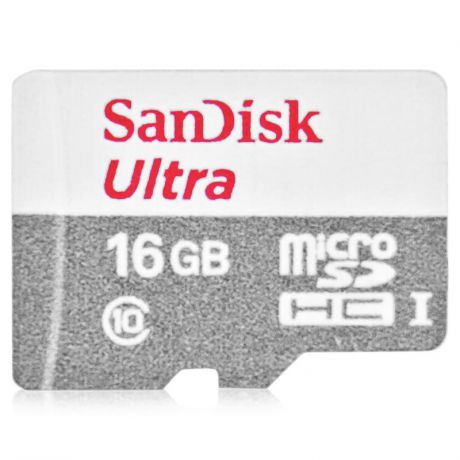 карта памяти TransFlash 16ГБ MicroSDHC class 10 UHS-I 80MB/s SanDisk Ultra Android, SDSQUNS-016G-GN3MN