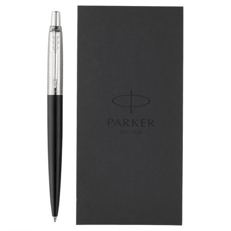 набор ручка шариковая Parker "Jotter Core K63 Bond Street Black CT", 1мм, черная, в компл.: блокнот