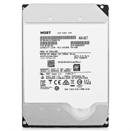 жесткий диск HDD 12ТБ, HGST Ultrastar He12, UH721212ALE604, 0F30146