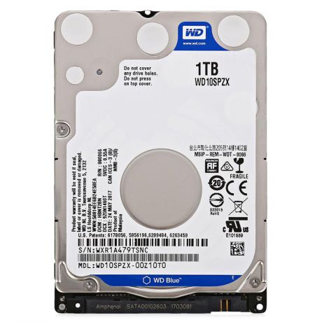 жесткий диск HDD 1ТБ, Western Digital Blue, WD10SPZX