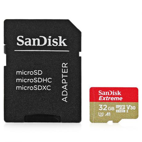 карта памяти TransFlash 32ГБ MicroSDHC class 10 UHS-I U3 SanDisk Extreme for Action Cameras 100MB/s