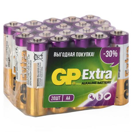 батарейки AA (LR6) 020шт. GP Extra 15AX-B20