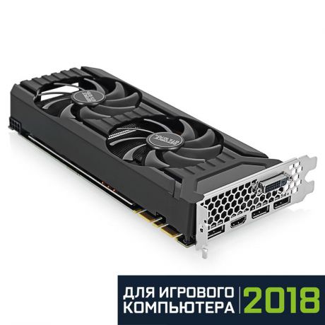 Видеокарта Palit GeForce® GTX 1070 Ti, PA-GTX1070 Ti Dual, 8ГБ, GDDR5, Retail