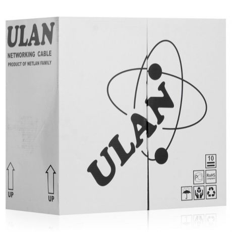 кабель витая пара Netlan U/UTP cat.5e, 4pair, PVC, CU, 0.45мм, внутренний, серый (305 м)
