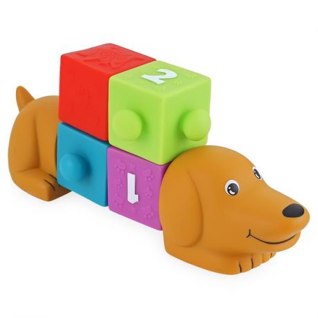Развивающая игрушка Little Hero собачка с кубиками