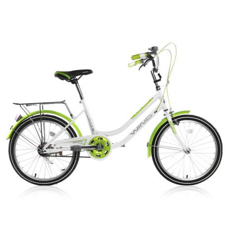 Велосипед Wind Dazzle 20", 1 скорость, бело-зеленый, (TS20-01/432L)