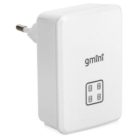Сетевое зарядное устройство Gmini, 4A, 4 USB, белый