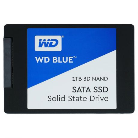 жесткий диск SSD 1ТБ, 2.5", SATA III, Western Digital Blue 3D, WDS100T2B0A