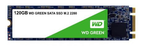 жесткий диск SSD 120ГБ, M.2, SATA III, Western Digital Green 3D, WDS120G2G0B
