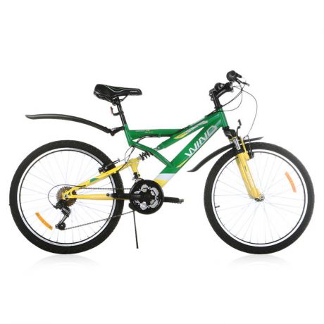 Велосипед Wind Adrenalin 24", 21 скорость, зелено-желтый (TS24-21/418U)