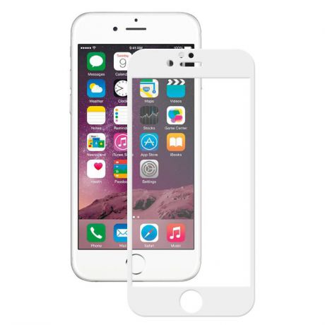 Защитное стекло Deppa 3D для Apple iPhone 6 / 6S, с рамкой, 0.3 мм, белый