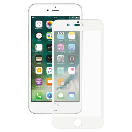Защитное стекло Deppa 3D для Apple iPhone 7 Plus / 8 Plus, с рамкой, 0.3 мм, белый