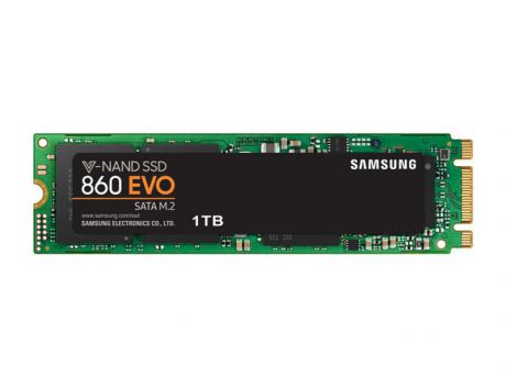 жесткий диск SSD 1ТБ, M.2, SATA III, Samsung 860 EVO Series, MZ-N6E1T0BW