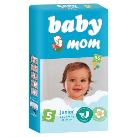 Подгузники Baby Мom junior T5 (11-25 кг), 56 шт