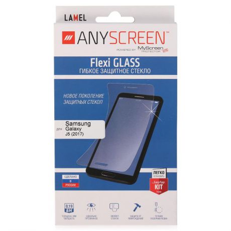 Защитное стекло AnyScreen для Samsung Galaxy J5 (2017), гибкое, прозрачное