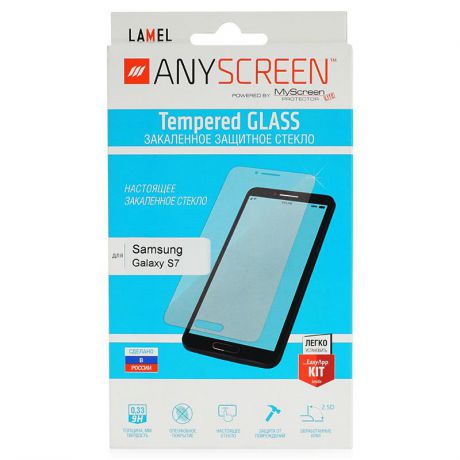 Защитное стекло AnyScreen для Samsung Galaxy S7, прозрачное