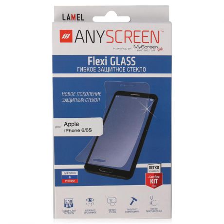 Защитное стекло AnyScreen для Apple iPhone 6 / 6S, гибкое, прозрачное