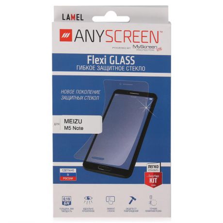 Защитное стекло AnyScreen для Meizu M5 Note, гибкое, прозрачное