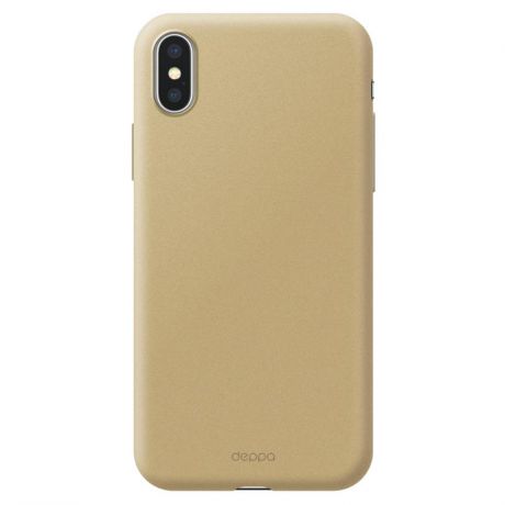 Чехол-крышка Deppa для Apple iPhone X, покрытие софт-тач, золотой