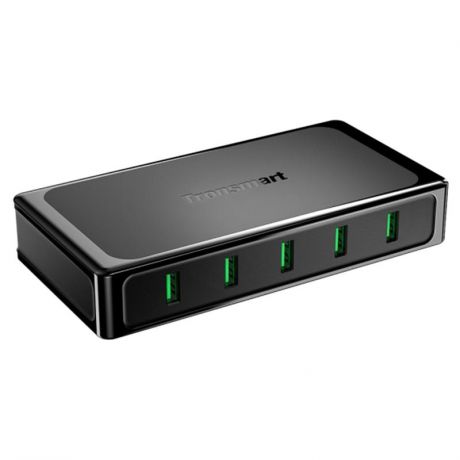 Сетевое зарядное устройство Tronsmart Titan Plus, 15A, 5 USB, 5 портов Quick Charge 3.0 VoltIQ, черный