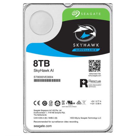 жесткий диск HDD 8ТБ, Seagate SkyHawk AI, ST8000VE0004