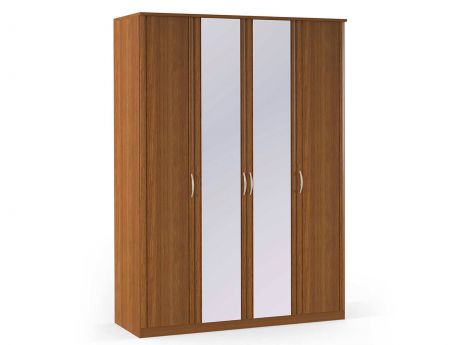 Шкаф платяной 4-х дверный с зеркалами Концепт