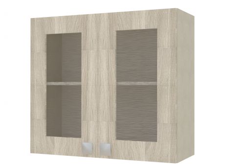 Шкаф-витрина двухдверный Квадро 80 см