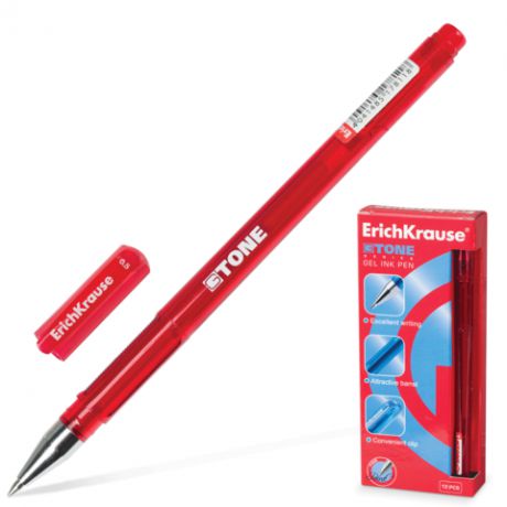 Ручка гелевая EK G-Tone 0,5мм красная 17811