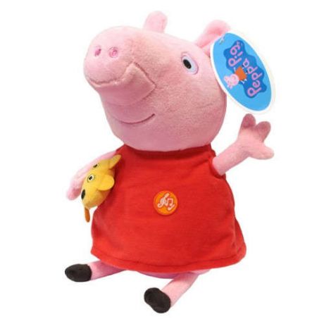 Игрушка мягкая, т.м. Peppa Pig, Пеппа с игрушкой 30см озвучен.