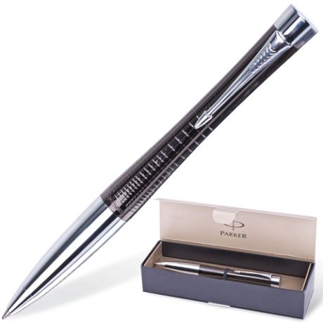 Ручка шариковая Parker Urban Premium K204 (S0911500) Ebony Metal Chiselled M синие чернила подар.кор.