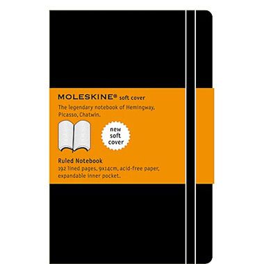Записная книжка, Moleskine, "Cl ssic so t", Pocket, 9х14 см, линейка, черная