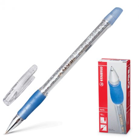 Ручка, шариковая, Stabilo keris синяя 0,30 мм