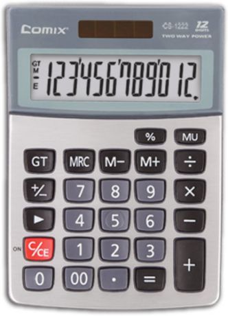 Калькулятор COMIX 12-разрядный металл CS-1222