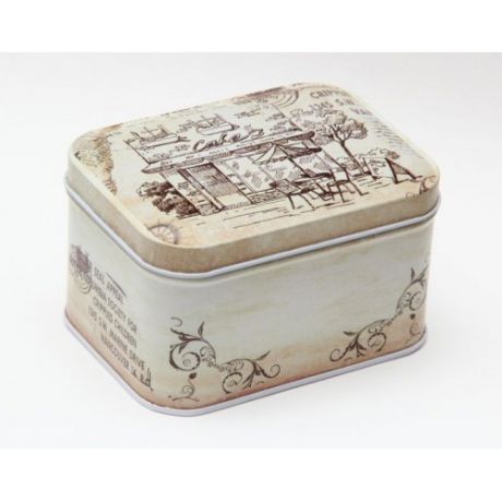 Сувенир Феникс Коробка для безделушек и мелочей Кафе (10,5*8*6см, метал.),37453