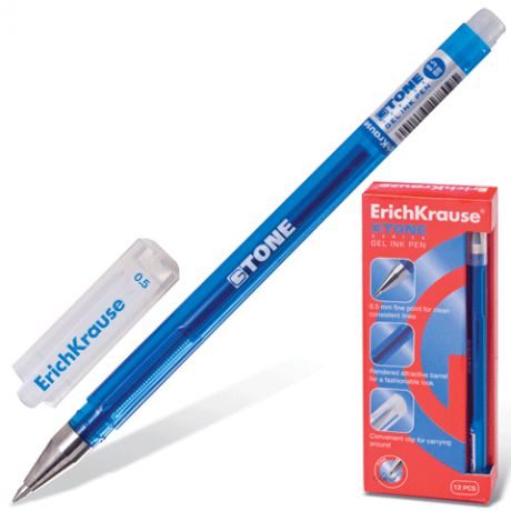 Ручка гелевая, Erich Krause, G-Tone, 0,5 мм, синяя