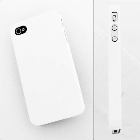 Пластиковый чехол Софт тач белый для iPhone 4/4s
