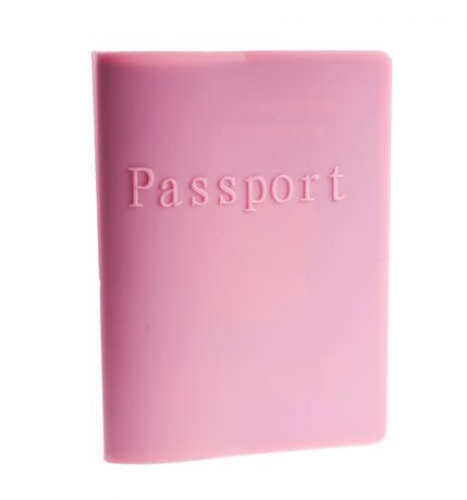 Обложка для паспорта, Partner, силиконовая Розовая 9,3*13см