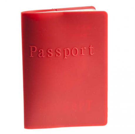 Обложка для паспорта, Partner, силиконовая Красная 9,3*13см