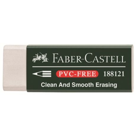 Ластик Faber-Castell PVC-Free винил д/ч/г и цв.кр.,белый 188121