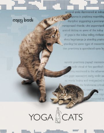 Тетрадь, Академия Групп, Серия "Yoga Dogs/Cats", А5, 48 листов, клетка, интег обл. EAC-YD33